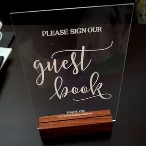 "guest book" sign